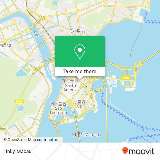 Inky, Bi Li La Jie 110 Ao Men Ban Dao map