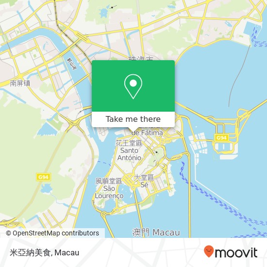 米亞納美食, Sha Li Tou Nan Jie 95 Ao Men Ban Dao map