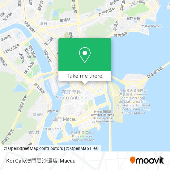 Koi Cafe澳門黑沙環店 map