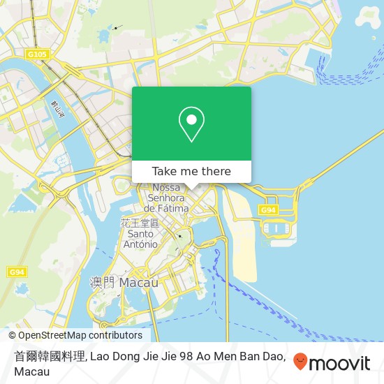 首爾韓國料理, Lao Dong Jie Jie 98 Ao Men Ban Dao map