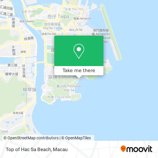 Top of Hac Sa Beach map