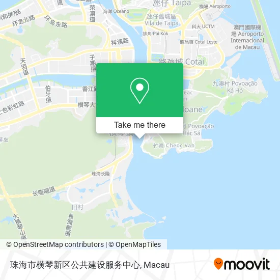 珠海市横琴新区公共建设服务中心 map