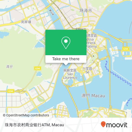 珠海市农村商业银行ATM map