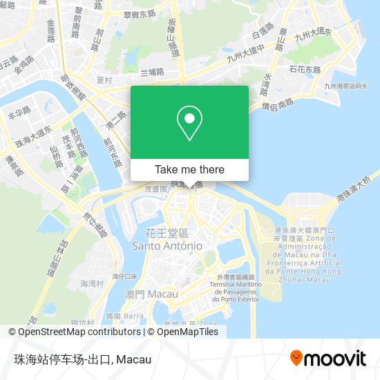 珠海站停车场-出口 map