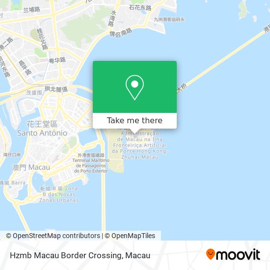 Hzmb Macau Border Crossing map