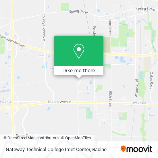 Gateway Technical College Imet Center map