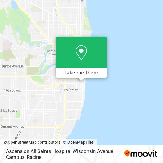 Mapa de Ascension All Saints Hospital Wisconsin Avenue Campus