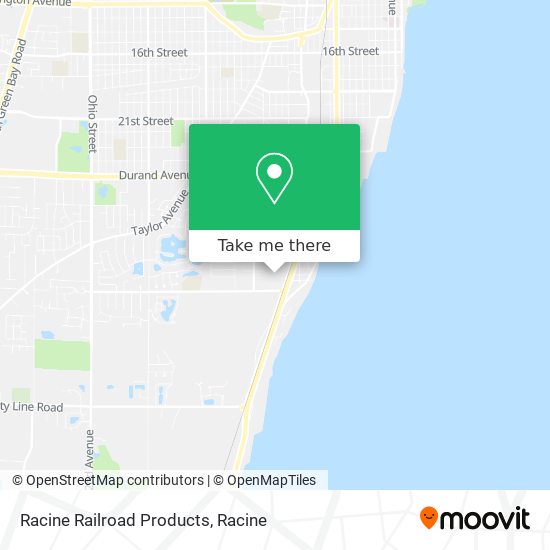 Mapa de Racine Railroad Products
