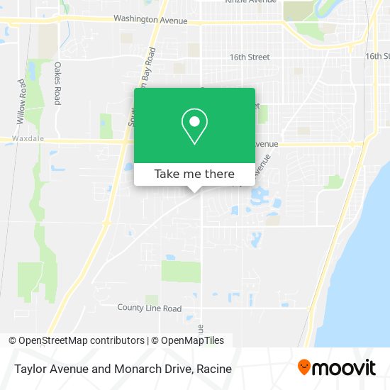 Taylor Avenue and Monarch Drive map