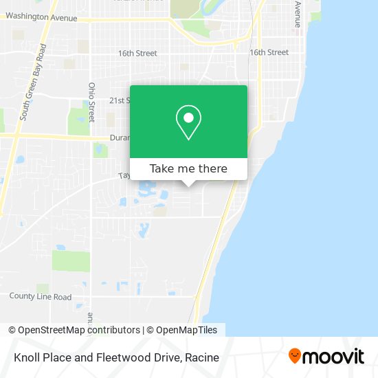 Knoll Place and Fleetwood Drive map