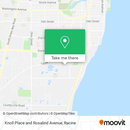 Knoll Place and Rosalind Avenue map