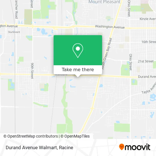 Durand Avenue Walmart map