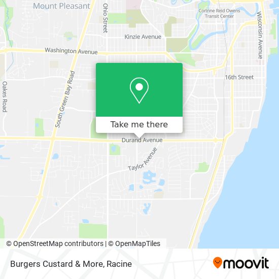 Burgers Custard & More map