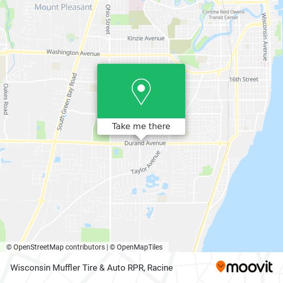 Mapa de Wisconsin Muffler Tire & Auto RPR