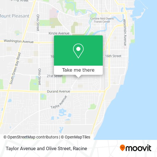 Taylor Avenue and Olive Street map