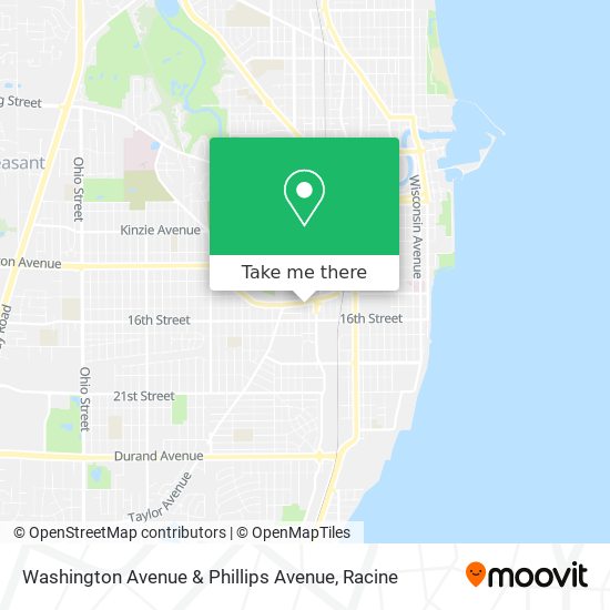 Washington Avenue & Phillips Avenue map
