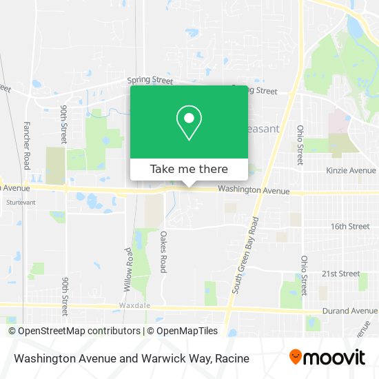Washington Avenue and Warwick Way map