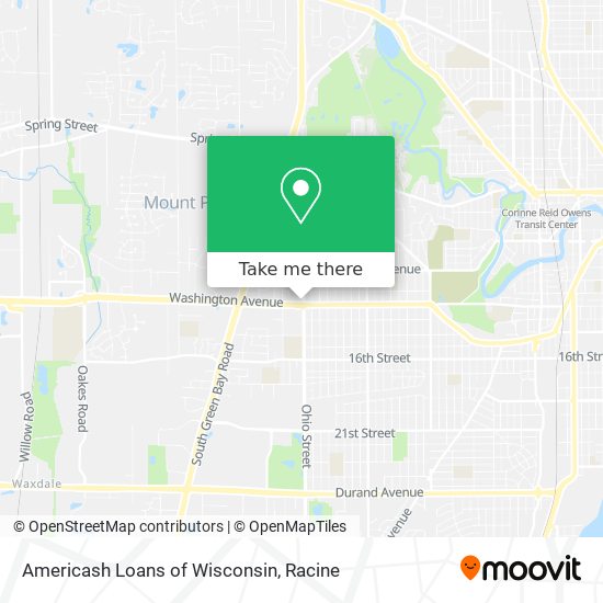 Americash Loans of Wisconsin map
