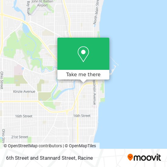 6th Street and Stannard Street map