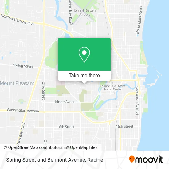 Spring Street and Belmont Avenue map