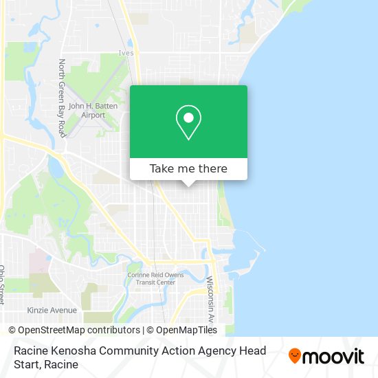 Racine Kenosha Community Action Agency Head Start map