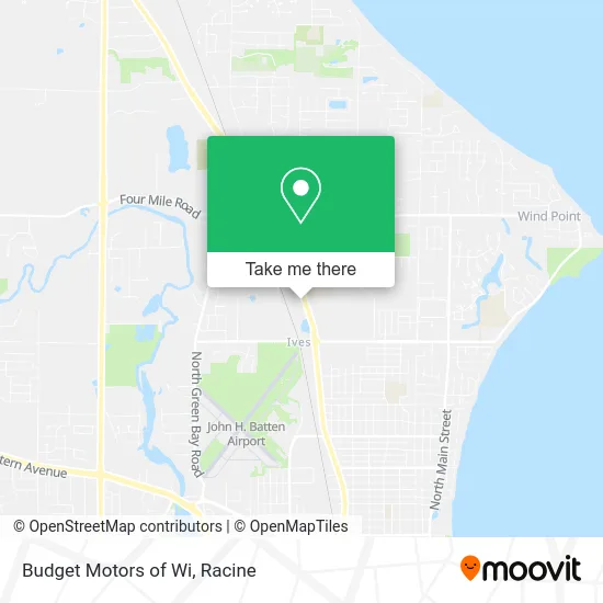 Budget Motors of Wi map