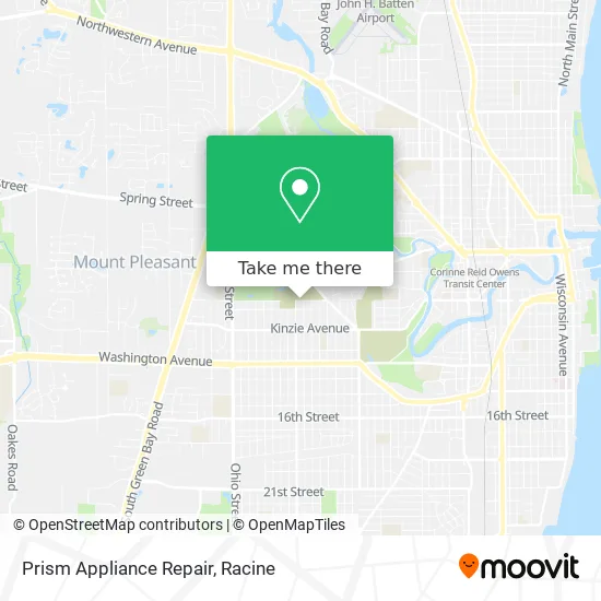Prism Appliance Repair map