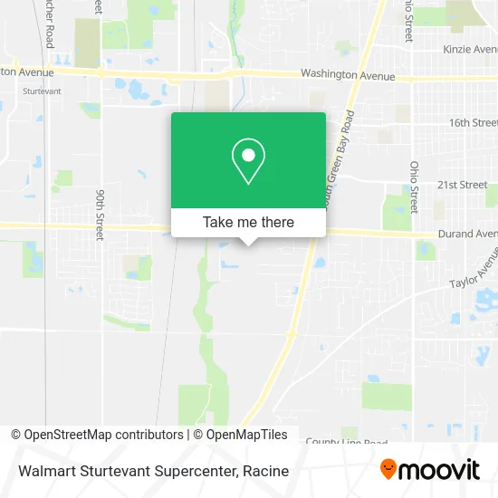 Walmart Sturtevant Supercenter map