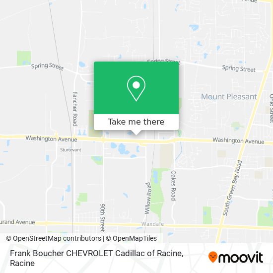 Frank Boucher CHEVROLET Cadillac of Racine map