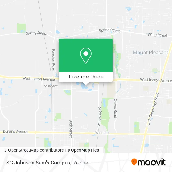 SC Johnson Sam's Campus map
