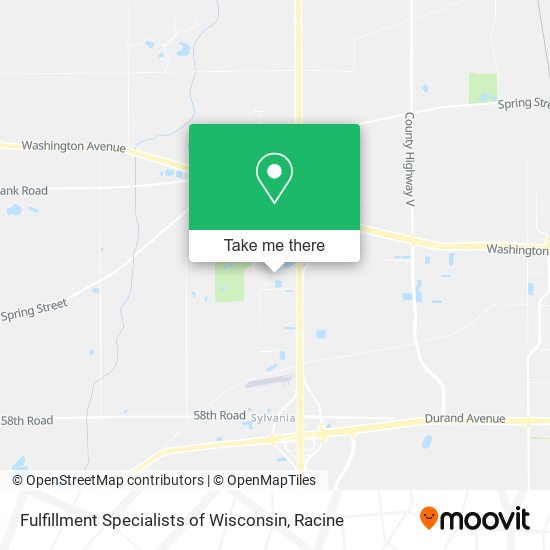 Fulfillment Specialists of Wisconsin map