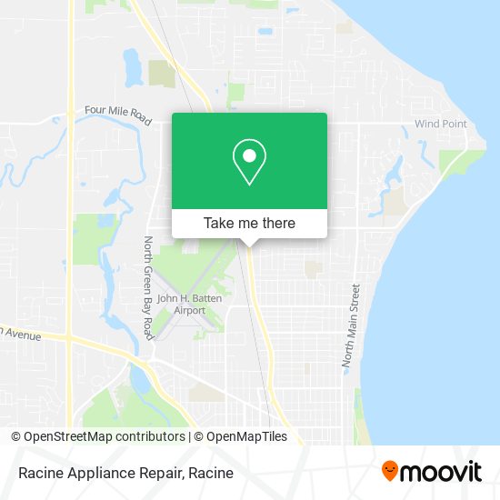 Racine Appliance Repair map