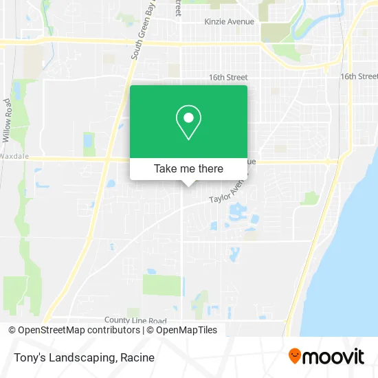 Tony's Landscaping map