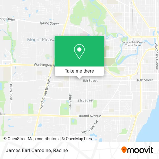 James Earl Carodine map