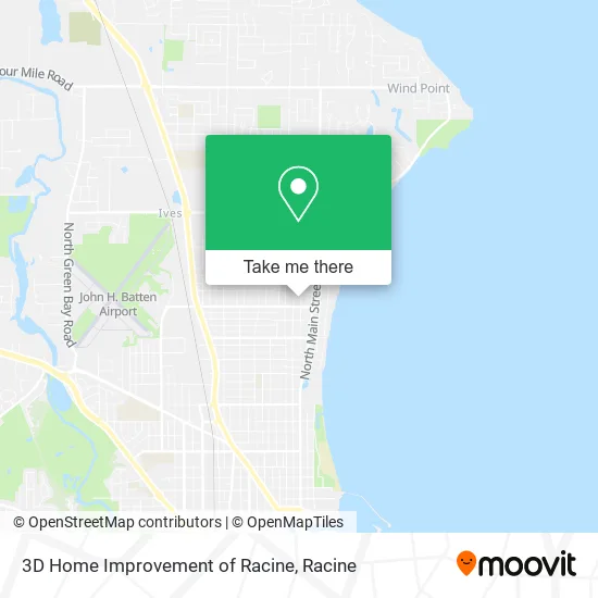 3D Home Improvement of Racine map