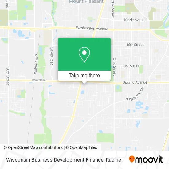 Wisconsin Business Development Finance map
