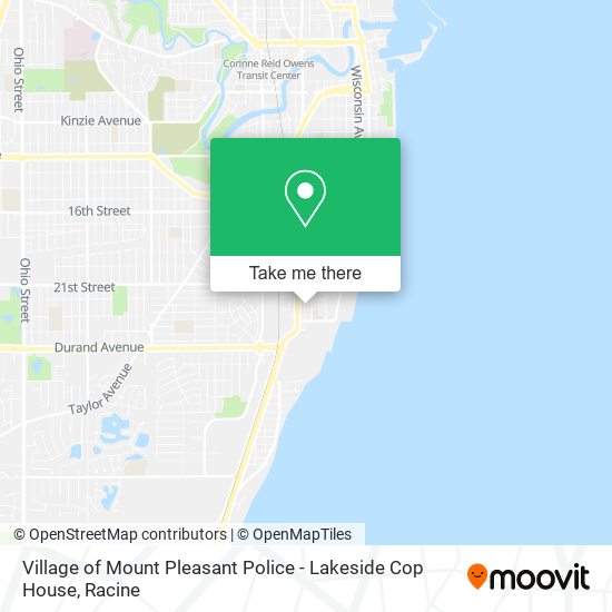 Mapa de Village of Mount Pleasant Police - Lakeside Cop House