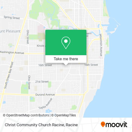 Mapa de Christ Community Church Racine
