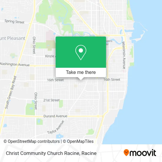 Christ Community Church Racine map