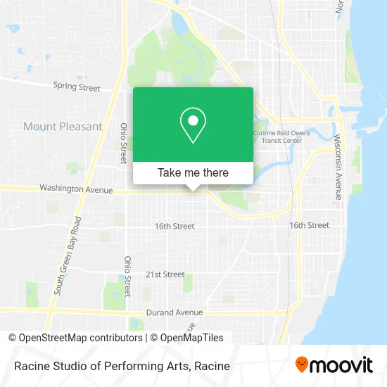 Racine Studio of Performing Arts map