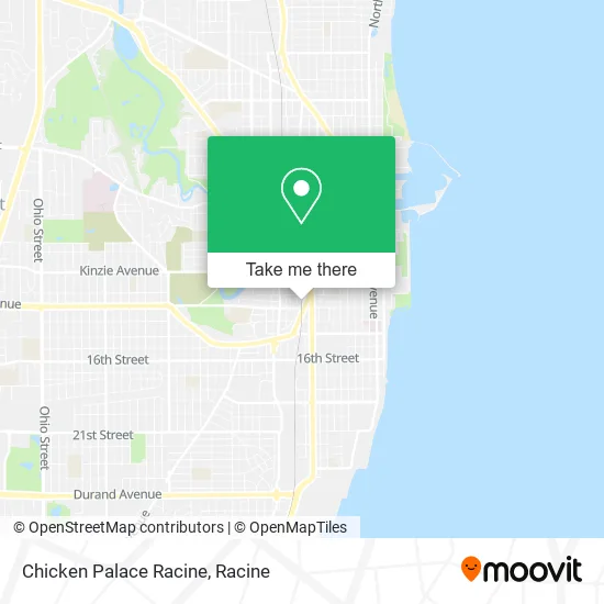 Chicken Palace Racine map