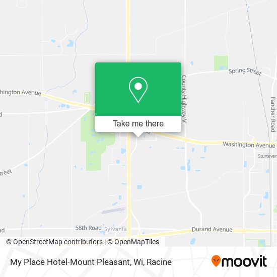 My Place Hotel-Mount Pleasant, Wi map