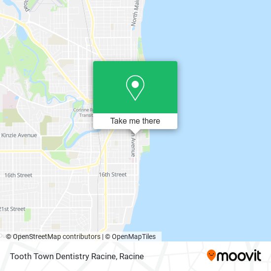 Tooth Town Dentistry Racine map