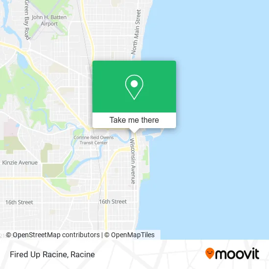 Mapa de Fired Up Racine