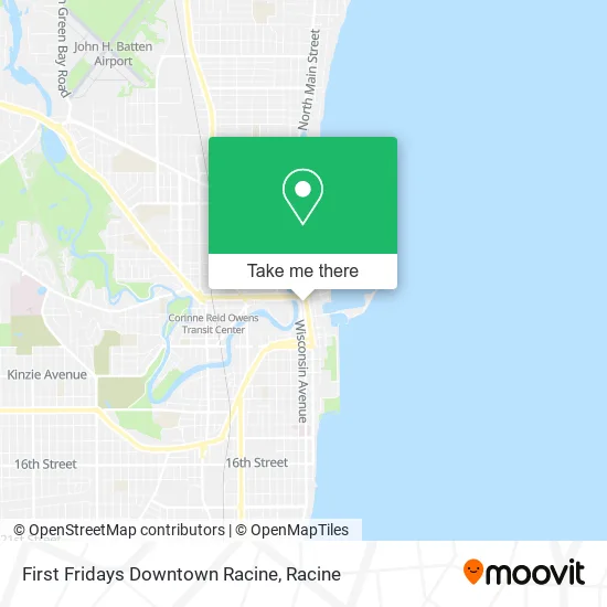 Mapa de First Fridays Downtown Racine