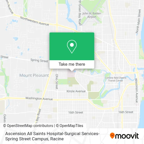 Ascension All Saints Hospital-Surgical Services-Spring Street Campus map