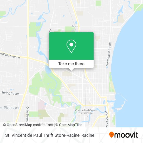 St. Vincent de Paul Thrift Store-Racine map