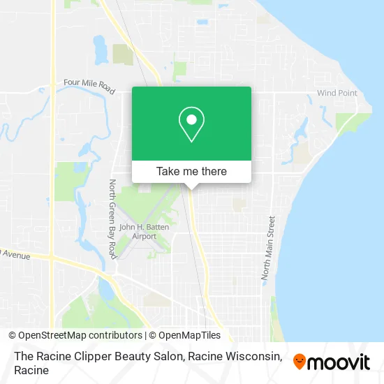 Mapa de The Racine Clipper Beauty Salon, Racine Wisconsin