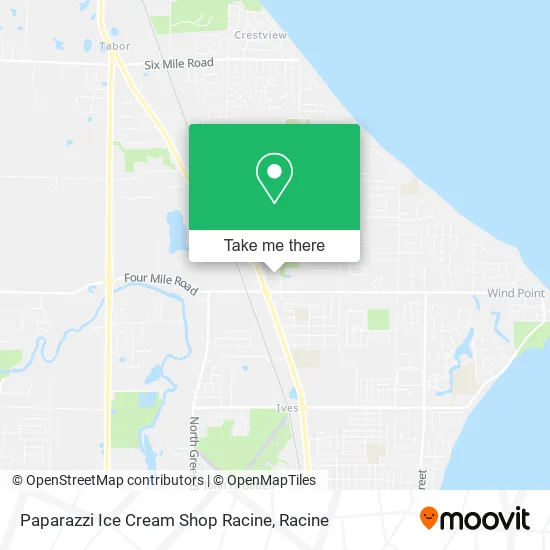 Paparazzi Ice Cream Shop Racine map