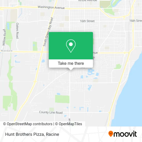 Hunt Brothers Pizza map